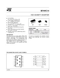 Datasheet M74HC14 manufacturer STMicroelectronics